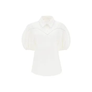 Chloé Collared Balloon Sleeved Blouse