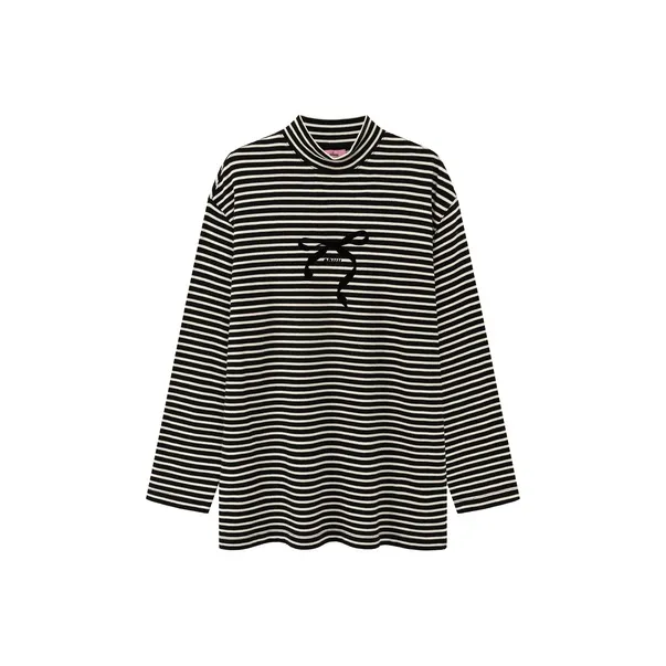 CHUU T Shirts Women's Black White Stripes-0