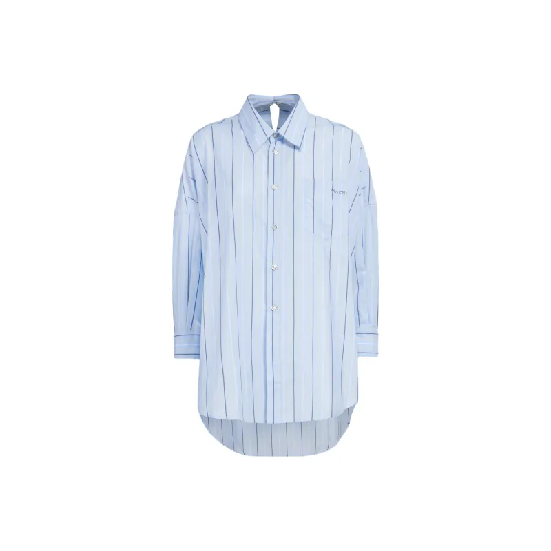 MARNI Logo Embroidered Striped Shirt-0