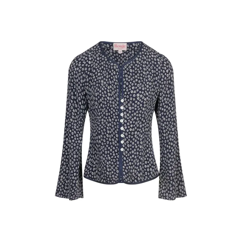 Rouje TEODORA TOP Shirt Women's Marine Blue-0
