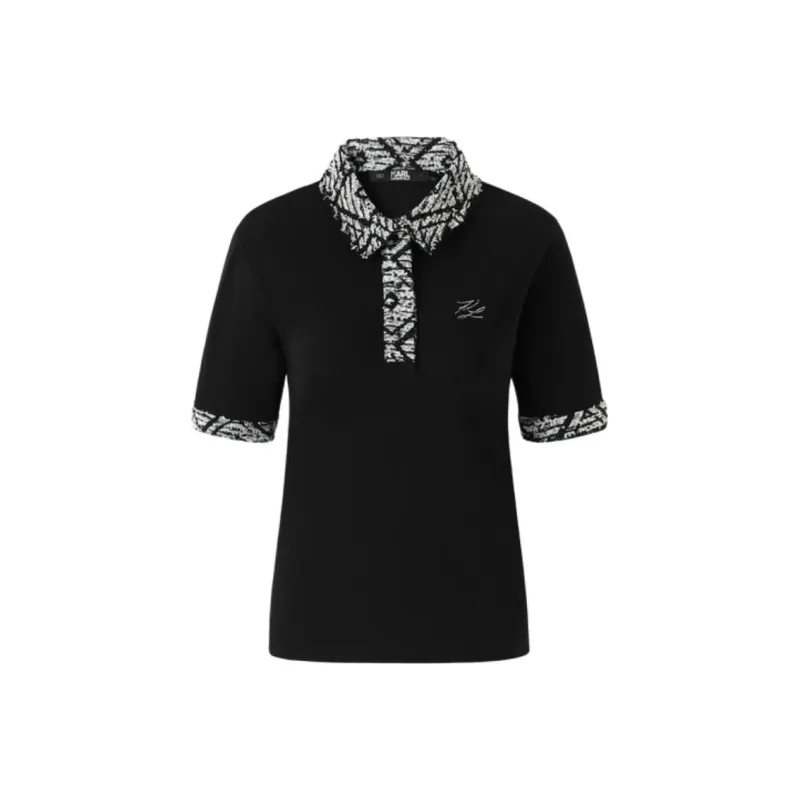 KARL LAGERFELD Polo Shirt Women's Black-0