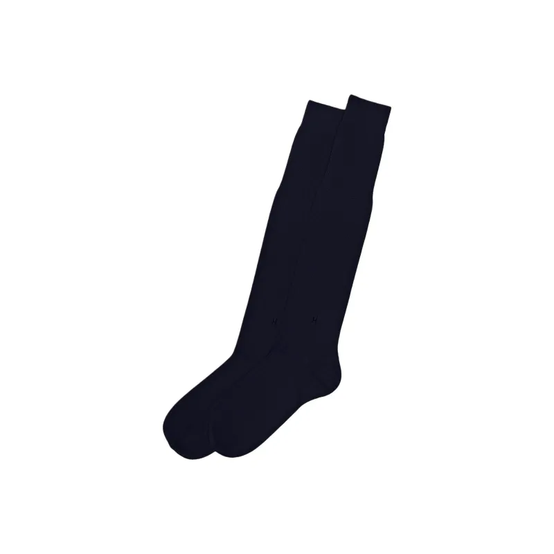 HERMES FW24 Knee High Socks Men's 1 Pack Blue-0