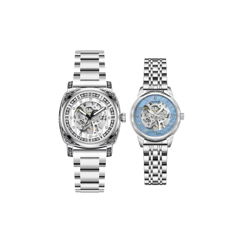 DAYBIRD Automatic Mechanical Movement Stainless Steel Watchband Watch Unisex White Dial