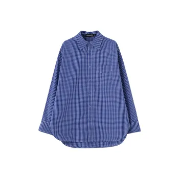 SOON FLOWER Long Sleeved Shirts Women's Blue