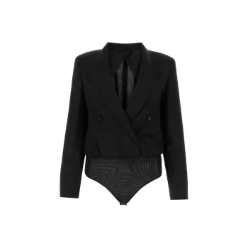 MaxMara Layered Jacket Detailed Bodysuit