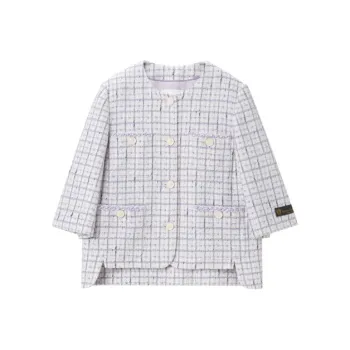 OVV Jackets Women's Light Purple Plaid 09