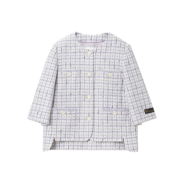 OVV Jackets Women's Light Purple Plaid 09-0