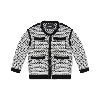 SMFK Jacket Women's Black White Cloud