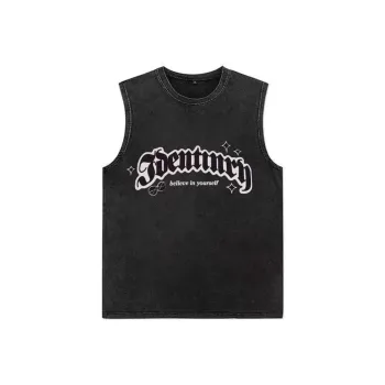 TONYBEAR Tank Tops Men Gray