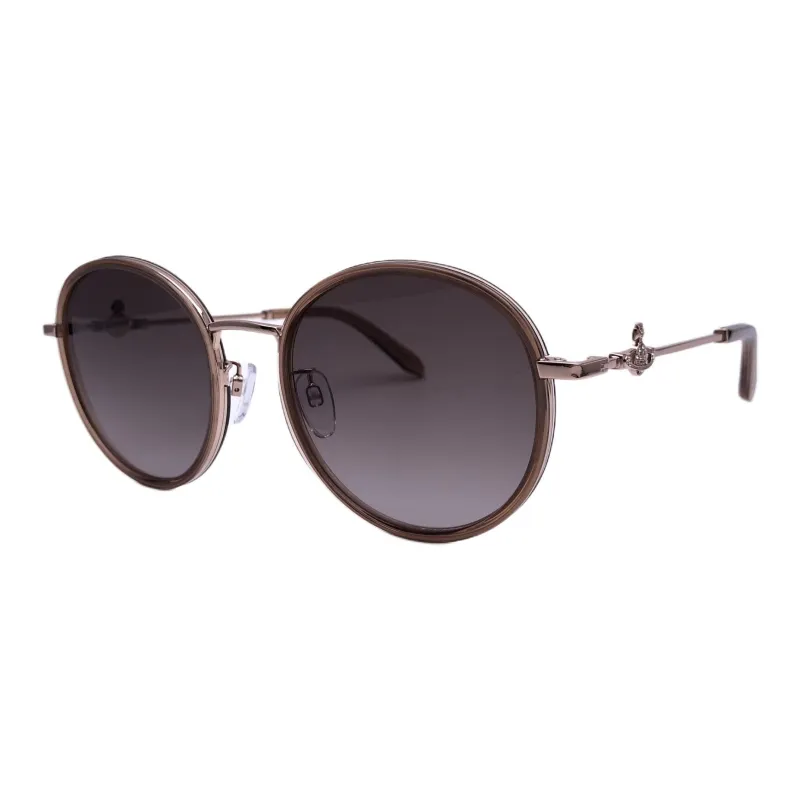 Vivienne Westwood Acetate Round Sunglasses Unisex Brown-0