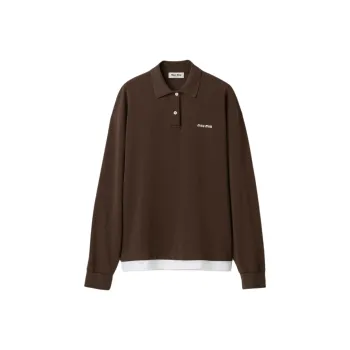 MIU MIU Polo Shirt Women's Cocoa Brown