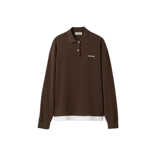 MIU MIU Polo Shirt Women's Cocoa Brown