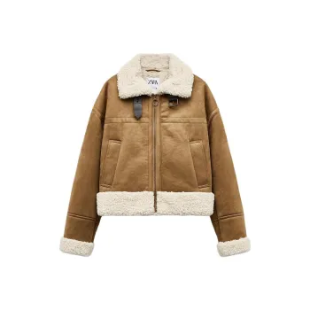 ZARA Jackets & Coats Women's Brown
