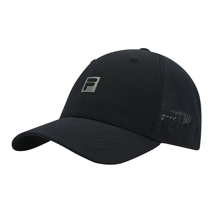 FILA Fitness Polyester Baseball Caps Unisex Jet Black-1
