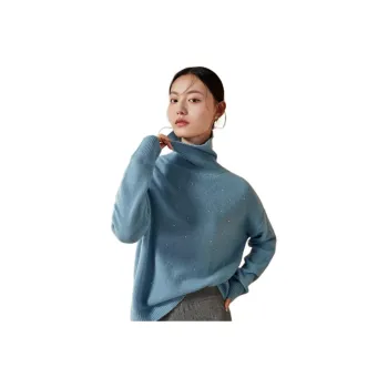 MIHUANG Cashmere Sweater Women's Pine Blue