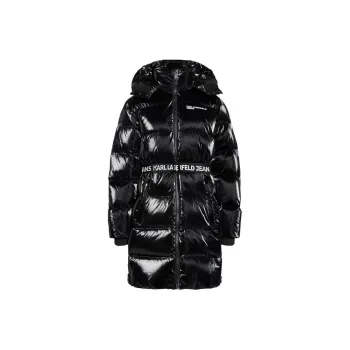KARL LAGERFELD / Karl Lagerfeld Jeans Long Belted Puffer Coat