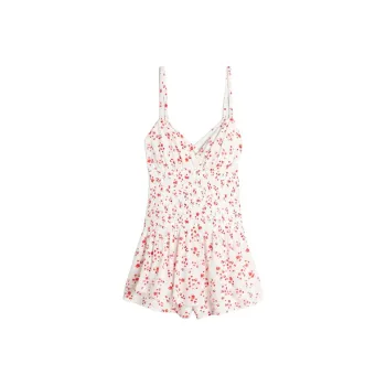 Hollister Bodysuits Women's White All Over Print