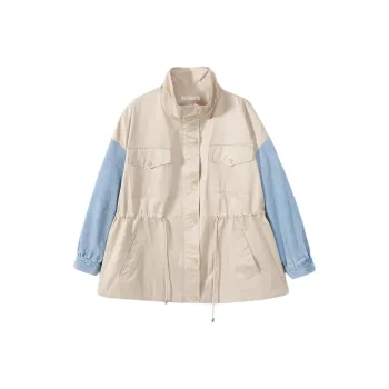 EICHITOO Jackets & Coats Women's Denim Blue Patchwork