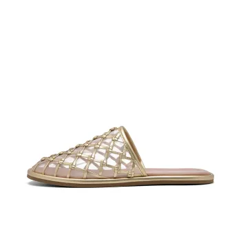 PEDRO Composite Sole Closed Toe Slippers Women's Gold