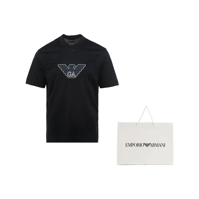 EMPORIO ARMANI Logo patch T shirt-3