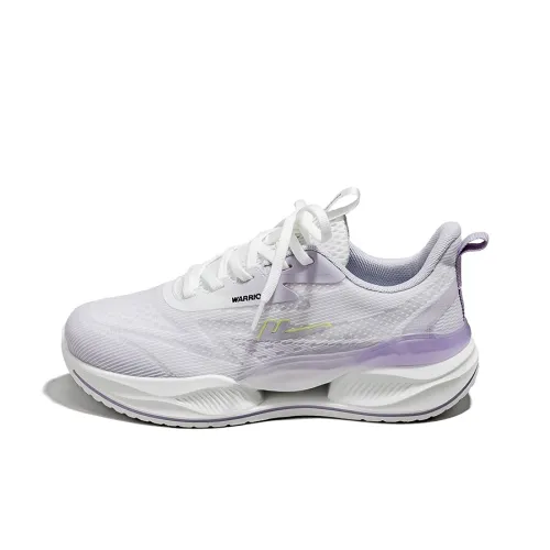 Warrior Anti Slip Wear Resistant Low Top Casual Running Shoes Women's Purple White