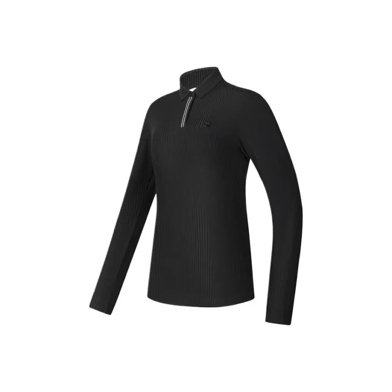 FILA Golf Series SS25 Polo Shirt Women's Pitch Black-0