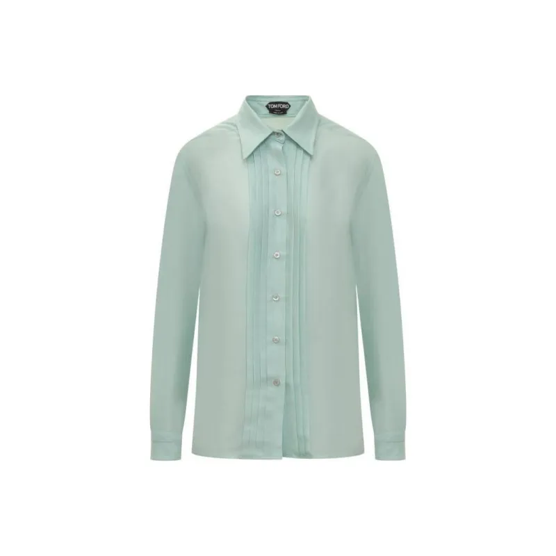 TOM FORD Pleat Detailed Long Sleeved Shirt-0