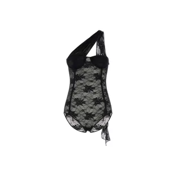 Oséree Lace Volant Halterneck Tied Bodysuit