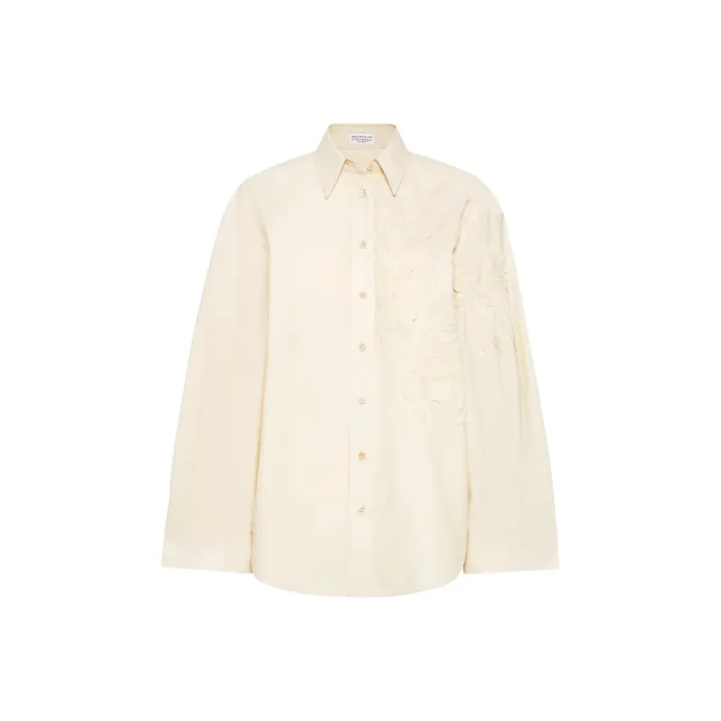 Brunello Cucinelli Flora appliqué Shirt-0
