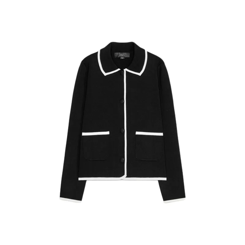 ZARA Jackets Coats Women's Black-0