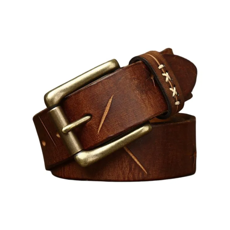 JEANSWEST Cow Leather Leather Belts Men's 3.5cm-10
