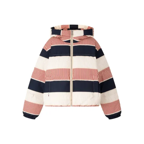 Tommy Hilfiger Down Jacket Women's Pink, Blue, And White Stripes