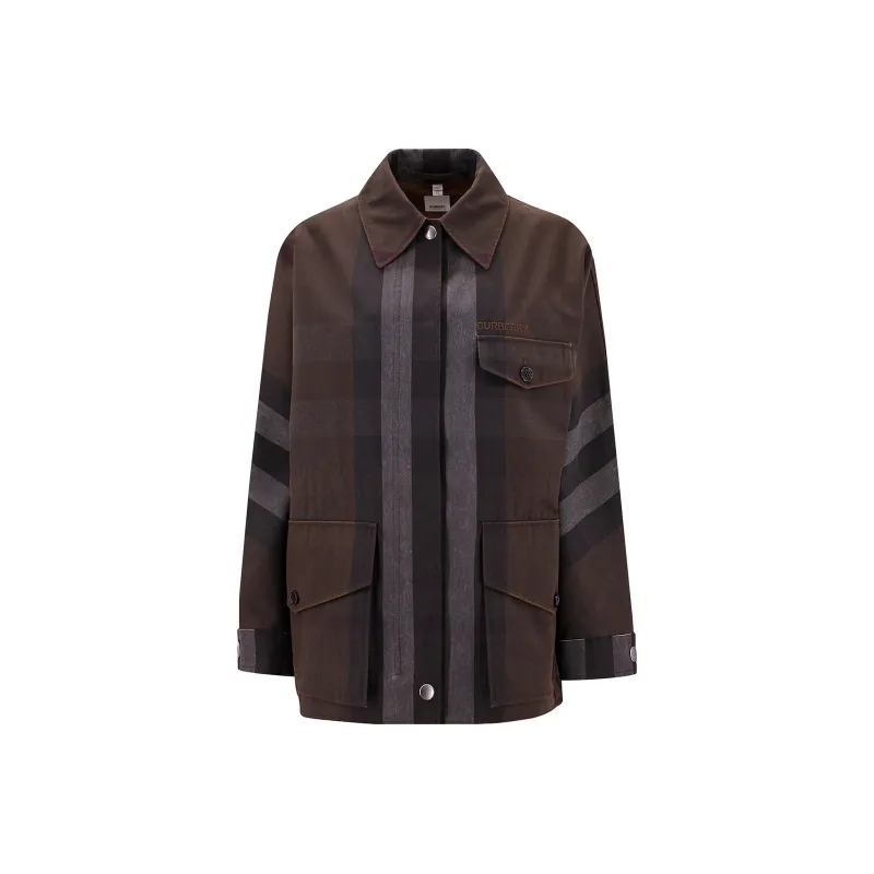 Burberry Check Drawstring Waist Field Jacket-0