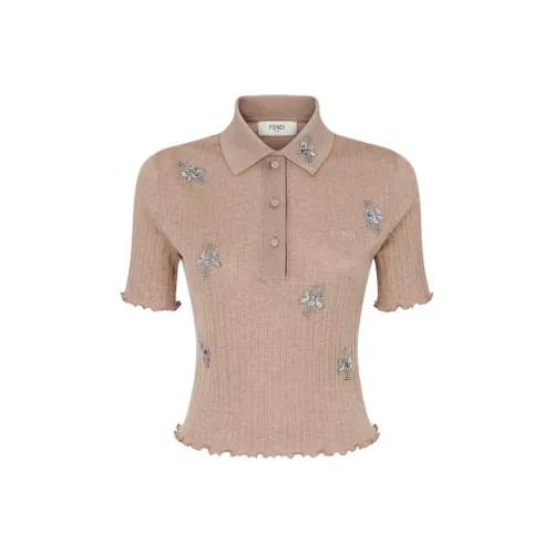 FENDI Polo Shirts Women's Brown