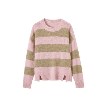 MT Knitwear Women's Pink Stripes