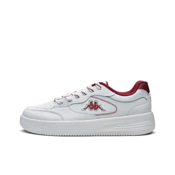Kappa Back to Back Slip Resistant Cushioning Abrasion Resistant Low Top Skateboard Shoes Unisex Red White