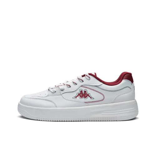 Kappa Back to Back Slip Resistant Cushioning Abrasion Resistant Low Top Skateboard Shoes Unisex Red White