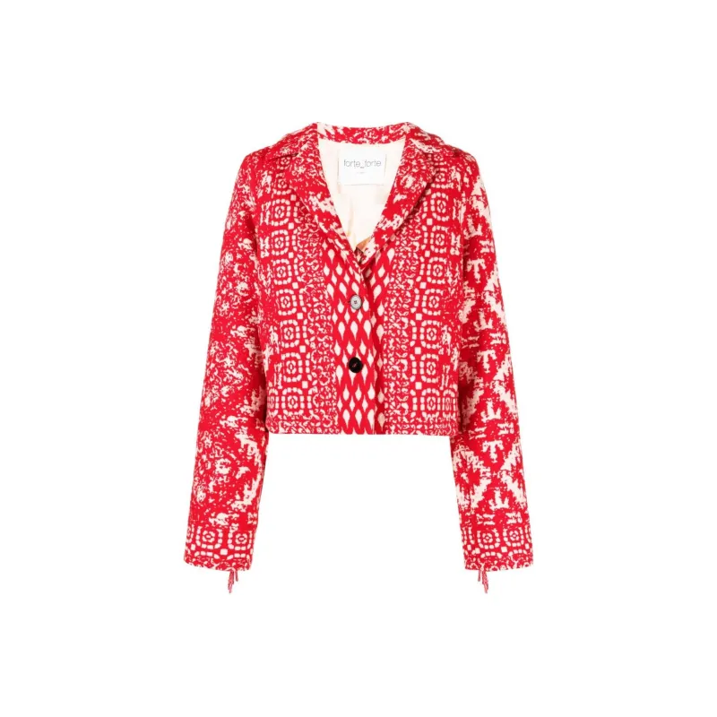 Forte Forte Clio Jacquard Fringed Jacket-0