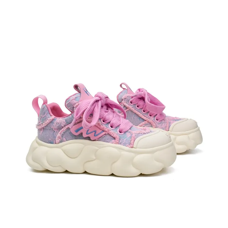 R6 Anti Slip And Wear Resistant Height Increasing Low Top Casual Shoes Women's-2
