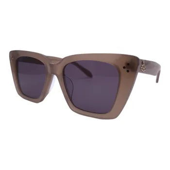 Vivienne Westwood Acetate Irregular Shape Sunglasses Unisex Brown