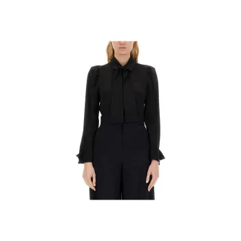 MaxMara Pussy Bow Long Sleeved Shirt
