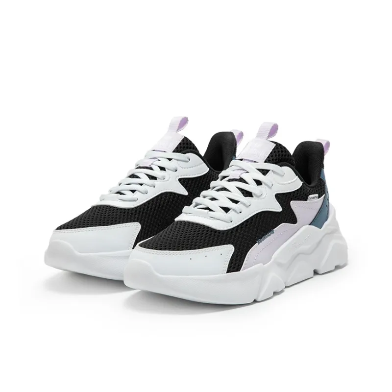 361° Slip Resistant, Breathable, Lightweight Low Top Casual Shoes Women's 361 Degrees White/Obsidian Black-3