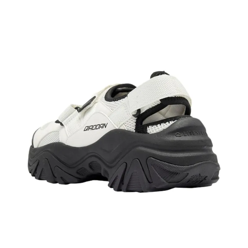 QIAODAN Slip Resistant, Abrasion Resistant, Anti Collision River Trekking Shoes Women's White Black-2