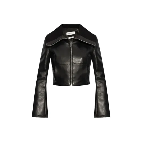 Alexander McQueen Folded collar Leather Jacket