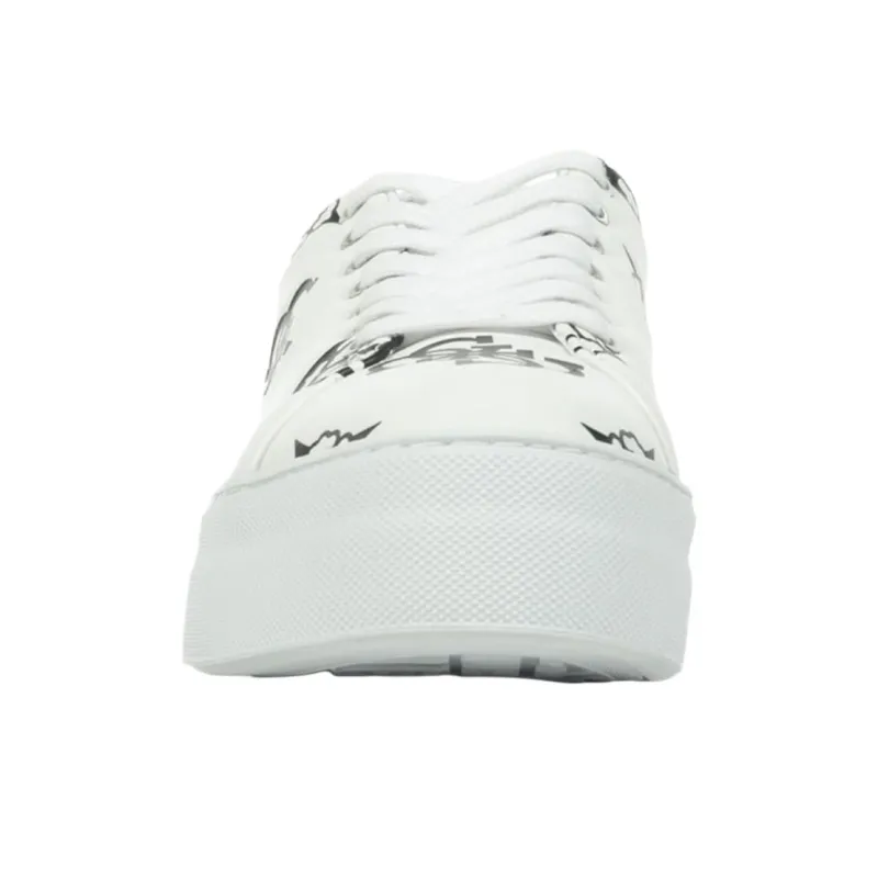 GUESS Gianele Abrasion Resistant Low Top Skateboard Shoes Women's White-3