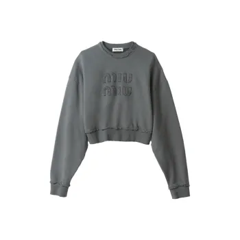 MIU MIU SS24 Sweatshirt Women's Iron Gray
