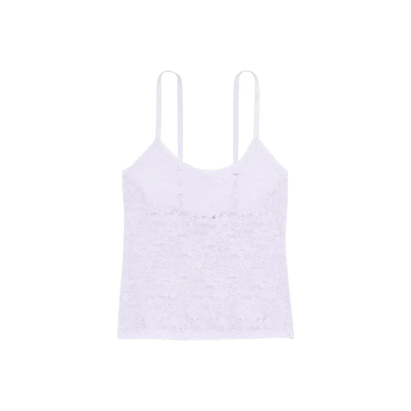 Victoria's Secret PINK Pretty Perfect Cami/Purple Whisper Lace Camisole Women's Purple Delicate Lace-0