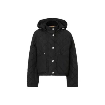 Burberry Quilted Hooded Jacket