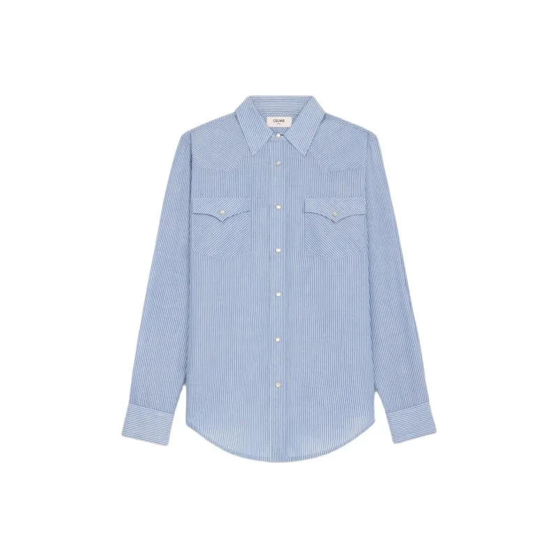 CELINE Shirts Men Blue-0