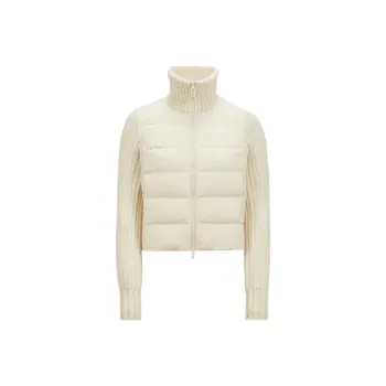 Moncler Zip Up Padded Knit Cardigan